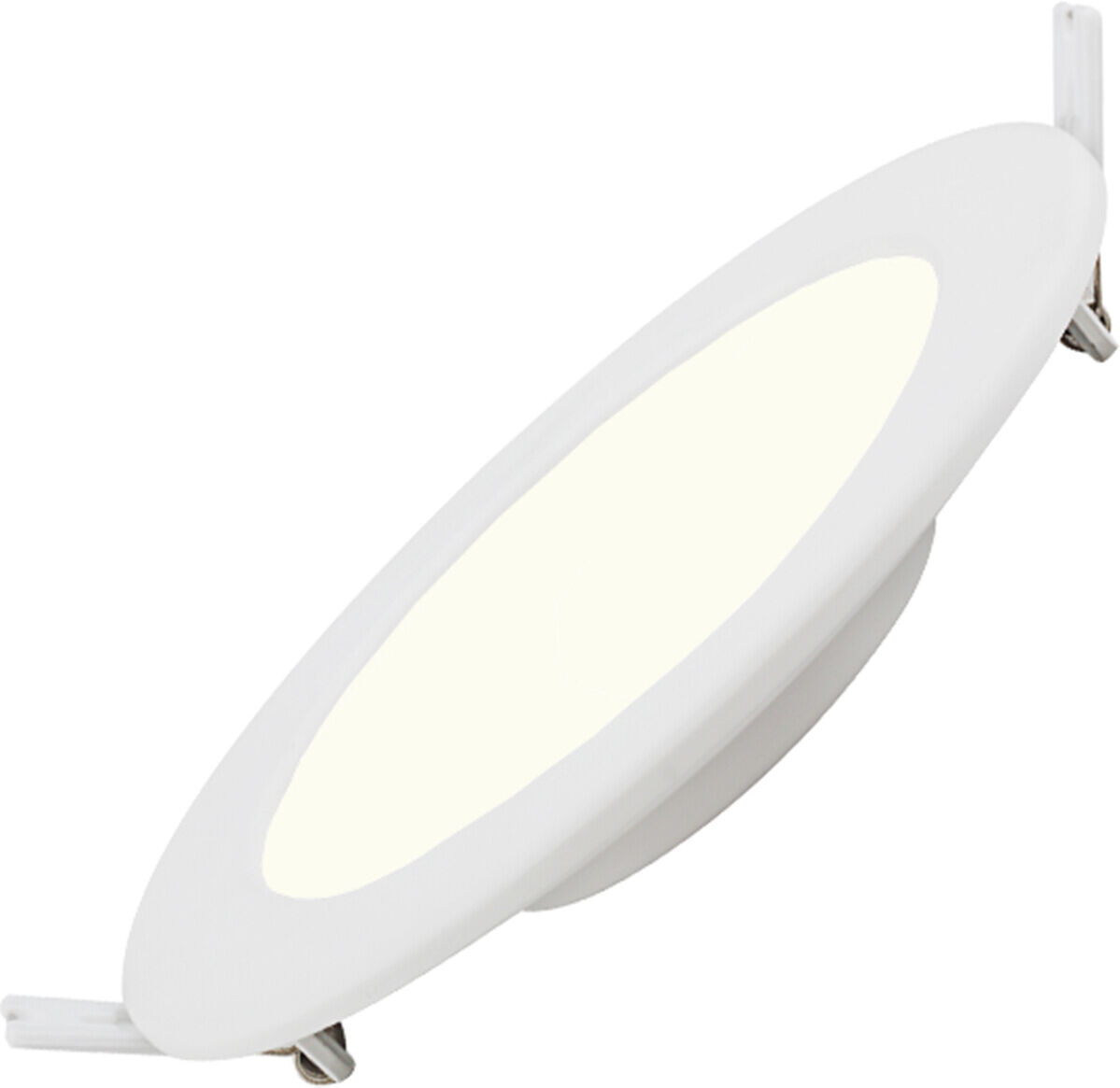 BES LED LED Downlight Slim Pro - Aigi - Inbouw Rond 16W - Natuurlijk Wit 4000K - Mat Wit - Kunststof - Ø170mm