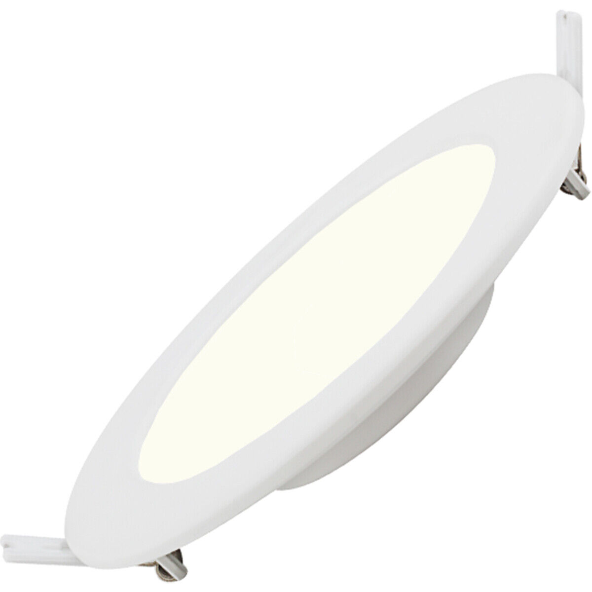 BES LED LED Downlight Slim Pro - Aigi - Inbouw Rond 6W - Natuurlijk Wit 4000K - Mat Wit - Kunststof - Ø115mm