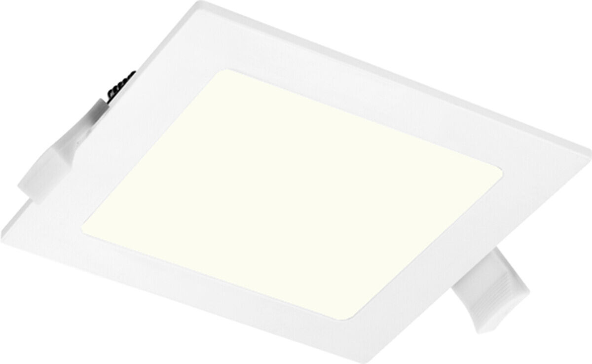 BES LED LED Downlight Slim Pro - Aigi Suno - Inbouw Vierkant 16W - Natuurlijk Wit 4000K - Mat Wit - Kunststof