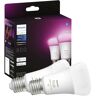 Philips Lighting Hue LED-lamp 871951432836500 Energielabel: F (A - G) Hue White & Col. Amb. E27 Doppelpack 2x570lm 60W E27 9 W Warmwit tot koudwit