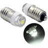 Ruiandsion 2 stks E10 LED Lamp DC 3-18 V 0.5 W 6000 K Wit 200LM LED Lamp voor Zaklamp Zaklamp Zaklamp Koplamp, Negatieve Aarde