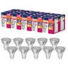 OSRAM LED STAR VALUE PAR16 LED LAMP til GU10 BASE, REFLEKTOR LAMP, GL, 575 LUMENS, VARM HVID (3000K), Udskiftning til konventionelle 80W pærer, ikke dæmpbar, 10-pack