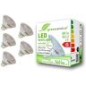 greenandco 5x ® CRI97+ 2700K 110° LED-spot vervangt 25W GU5.3 MR16, 6W 360lm warm wit 12V AC/DC, flikkervrij, niet-dimbaar