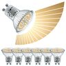 EACLL GU10 Warm witte LED lamp 6W dimbaar, set van 6, 585 lumen 3000K, AC 230 V flikkervrij, stralingshoek van 120°, continu dimmen via dimmer