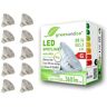 greenandco 10x ® CRI90+ 3000K 110° LED-spot vervangt 25W GU5.3 MR16, 6W 360lm warm wit 12V AC/DC, flikkervrij, niet-dimbaar