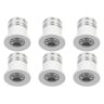 LED Veranda Spot Verlichting 6 Pack - Velvalux - 3W - Warm Wit 3000K - Inbouw - Dimbaar - Rond - Mat Wit - Aluminium - Ø31mm