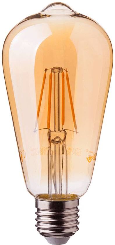 V-TAC LED Filament lamp ST64 met E27 fitting 8 Watt 700lm super warm wit 2200K