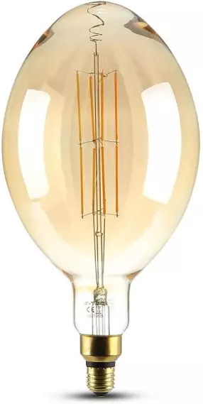 V-TAC LED Filament lamp XXL Bora 8 Watt E27 2000K dimbaar