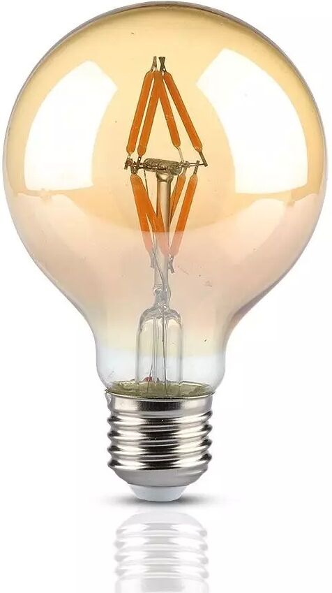 V-TAC LED Filament lamp Fiji 4 Watt E27 G80 2200K Amber glas