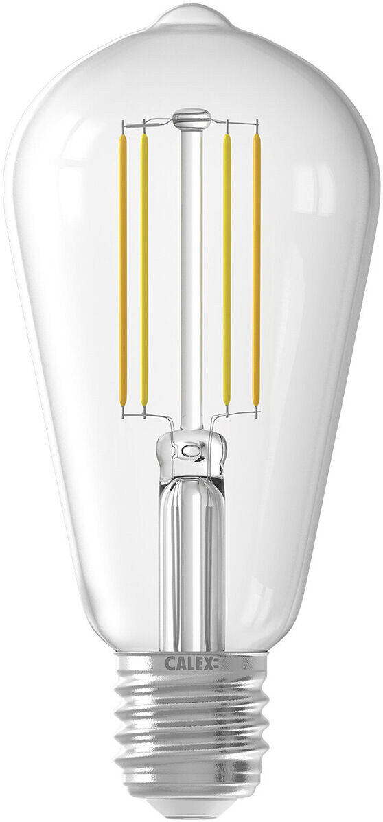 CALEX - LED Lamp - Smart LED ST64 - E27 Fitting - Dimbaar - 7W - Aanpasbare Kleur CCT - Transparant Helder