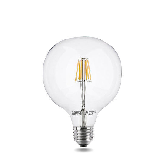 Groenovatie E27 LED Filament Globelamp 6W Warm Wit Dimbaar 125mm