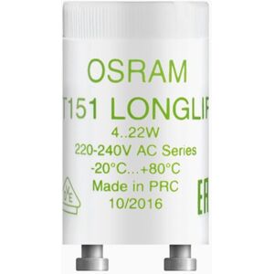 Osram ST 151 Longlife 4-22W. Standardtändare för seriekopplade lysrör