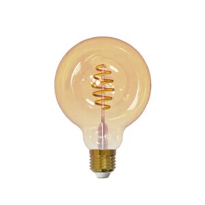 Airam Smarte Hjem Filament LED globe lyspære amber, 95MM, spiral E27, 6W