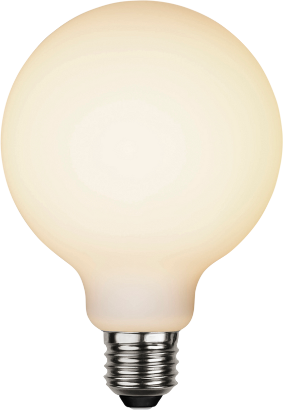 LED lyspære E27 G125 opaque double coating Hvit