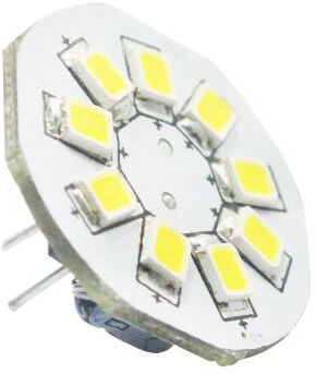 12V G4 baksidepinner 1,5W 9 SMD2835 led pære, varmhvit