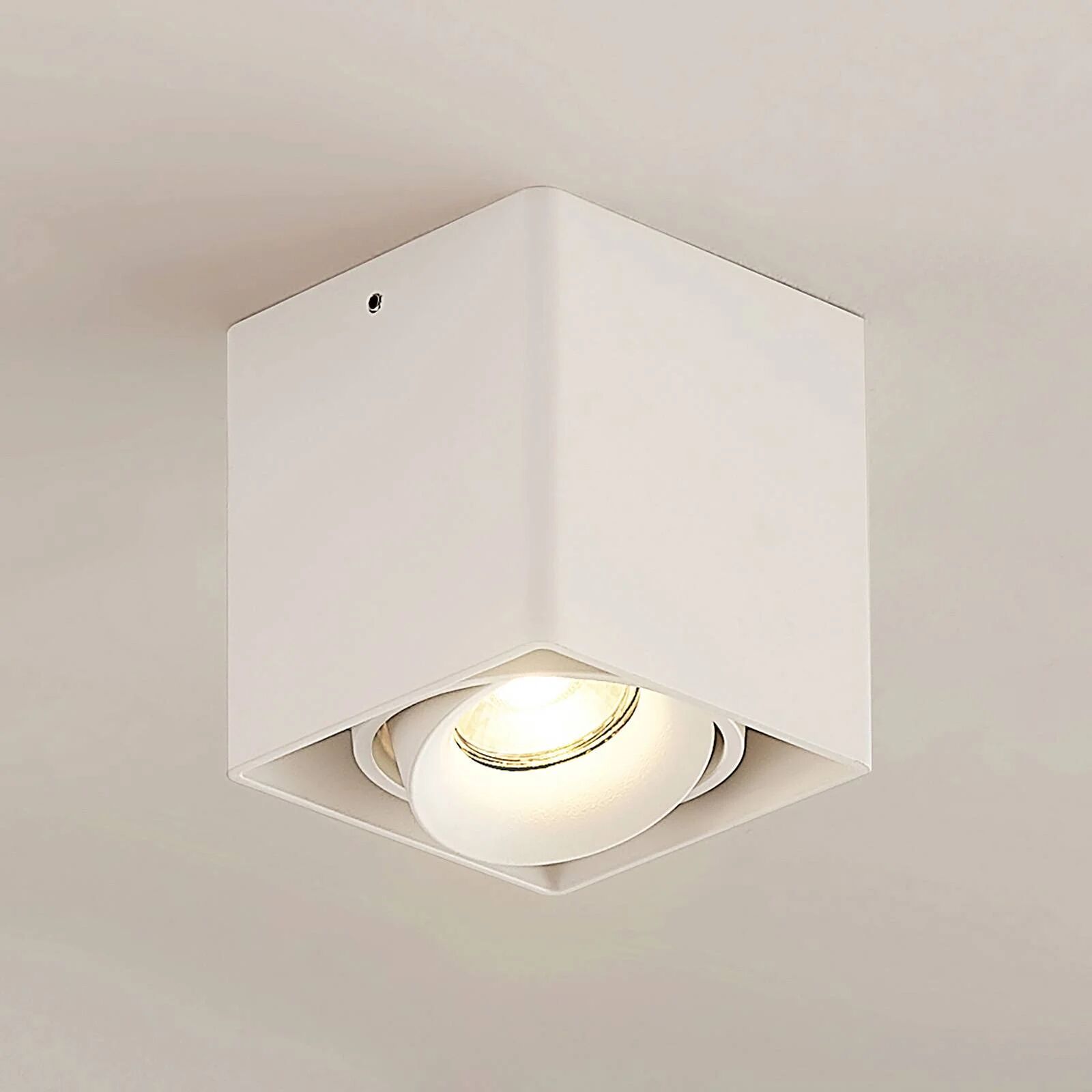 Arcchio Kubika downlight, GU10, 1 lyskilde, hvit