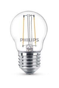 E27 Philips Filament E27 LED-lyspærer 2W (25W) (Lustre, Klart)