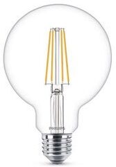 E27 Philips Filament E27 LED-lyspærer 7W (60W) (Kule, Klart)