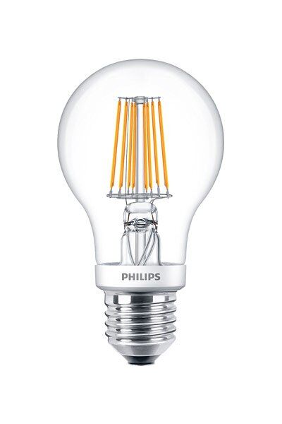E27 Philips Filament E27 LED-lyspærer 7,5W (60W) (Pære, Klart, Kan dimmes)