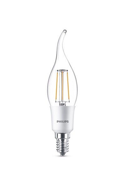 E14 Philips Filament E14 LED-lyspærer 5W (40W) (Lys, Klart, Kan dimmes)