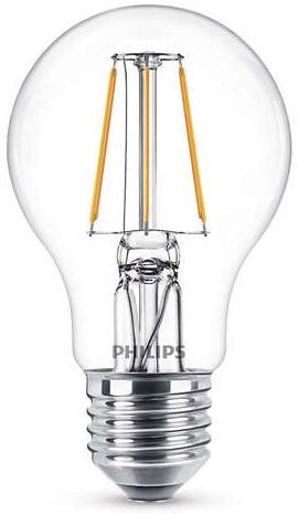 E27 Philips Filament E27 LED-lyspærer 4W (40W) (Pære, Klart)