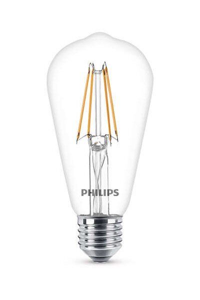 E27 Philips Filament E27 LED-lyspærer 6W (60W) (Pære, Klart)