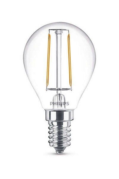 E14 Philips Filament E14 LED-lyspærer 2W (25W) (Lustre, Klart)