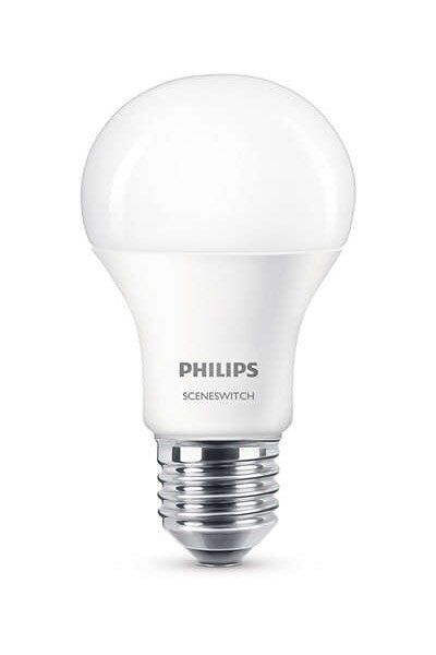 E27 Philips E27 LED-lyspærer 9,5W (60W) (Pære, Frostet)