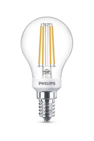 E14 Philips Filament E14 LED-lyspærer 5W (40W) (Lustre, Klart, Kan dimmes)