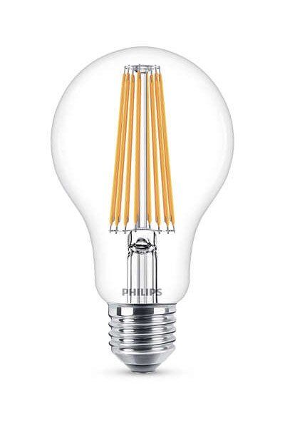 E27 Philips Filament E27 LED-lyspærer 11W (100W) (Pære, Klart)