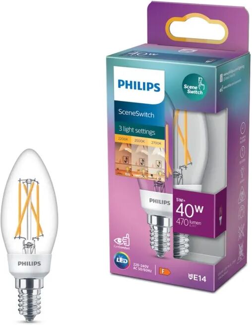 Philips Sceneswitch LED-pære Mignon E14 470 lm