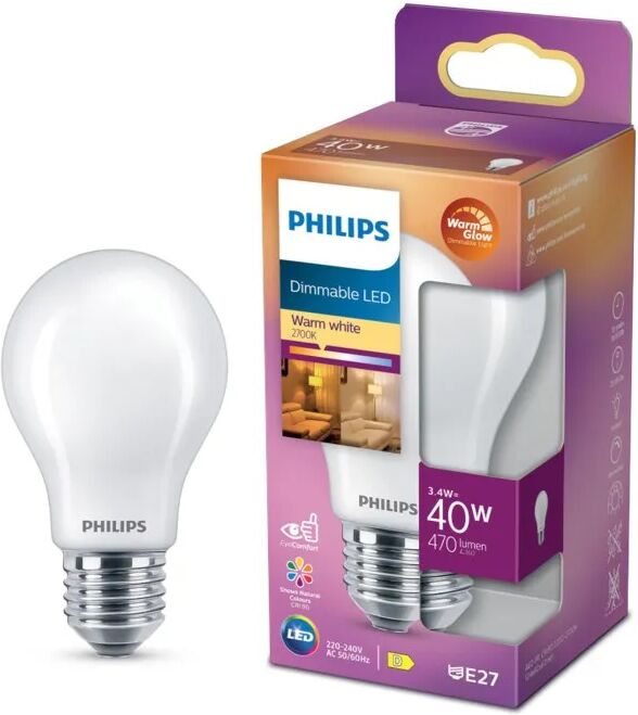 Philips Dimbar LED-pære E27 470 lm