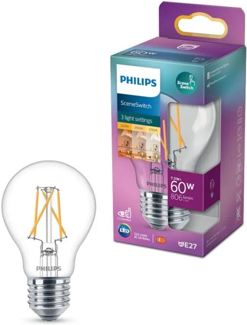 Philips Sceneswitch LED-pære E27 806 lm