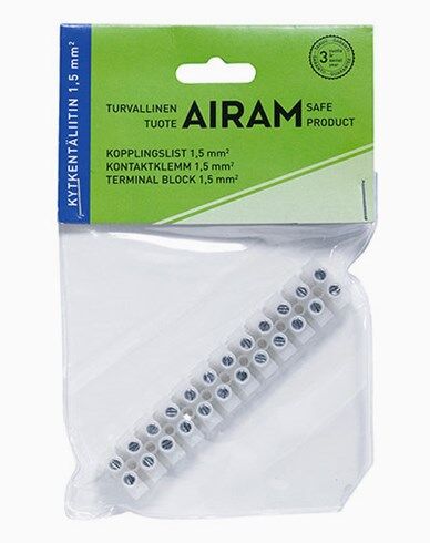 Airam rekkeklemme 12 pol 1,5 mm&#178;