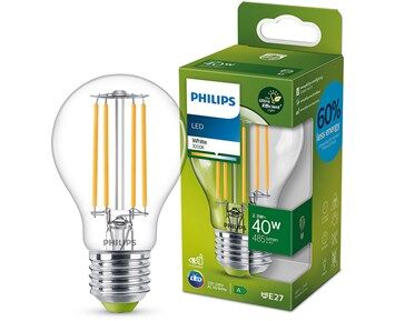 Philips LED CLA 40W A60 E27 3000K CL EELA SRT4 Low energy usage