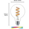 WiZ G95 filament LED globe WiFi E27 6,3W RGBW