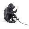 Seletti Lampa tarasowa LED Monkey Lamp siedząca czarna