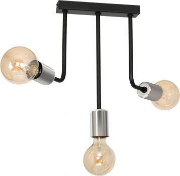 Luminex Lampa sufitowa CANDELA 7684 Srebrny, Czarny