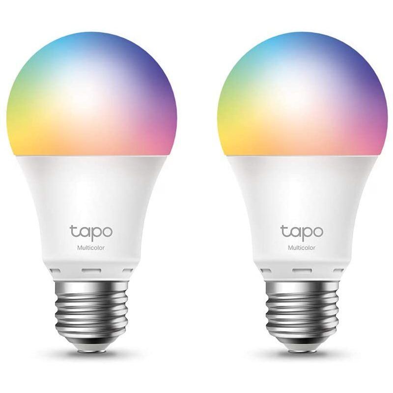 Tp-link tapo l530e lâmpada de luz wi-fi inteligente multicolor e27 pack 2 unidades
