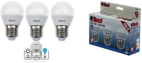 Elbat Pack 3x Lâmpadas Led G45 6w 480lm E27 6500k - Elbat