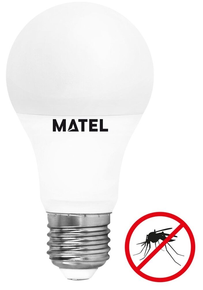 Matel Lâmpada Led E27 A60 220v 10w Branco F. 6000k + Branco Q. 3000k + Anti-mosquitos 800lm - Matel