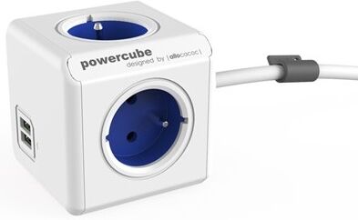 Powercube Tomada Powercube 4x 16a 2x Usb (extended Usb) C/ Cabo 1,5 Mts - Azul