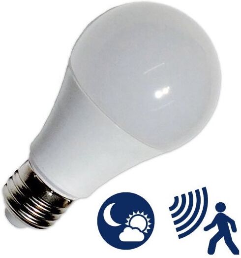 Gsc Lampada Led 220v E27 10w Branco F. 6000k 806lm C/ Sensor Crepuscular + Presença - Gsc