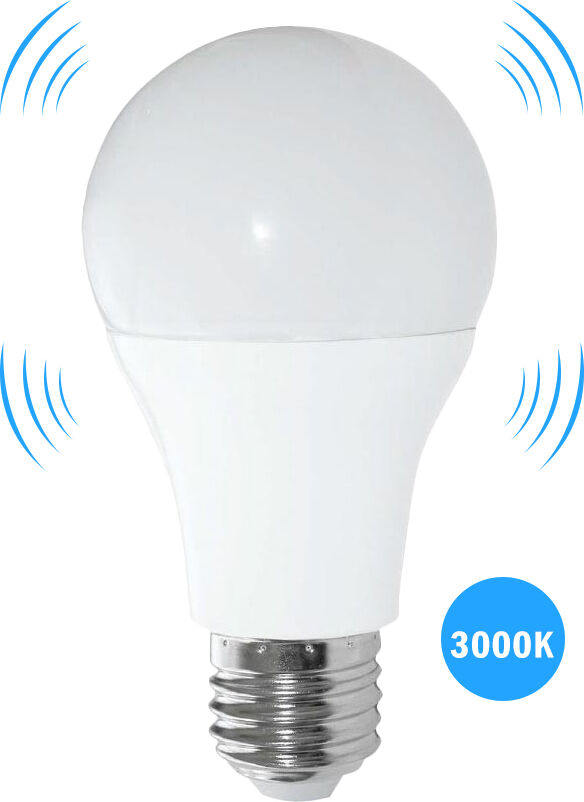 Luxtar Lampada Led A60 220v E27 8w Branco Q. 3000k 800lm C/ Sensor Movimento