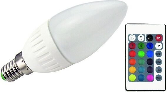 Well Lampada Led C37 220v E14 Rgb + Branco 4000k 5,5w C/ Comando