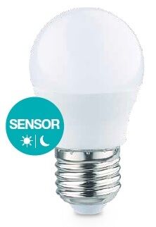 Gsc Lampada Led 220v E27 5w Branco F. 6000k 350lm C/ Sensor Crepuscular - Gsc