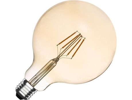 Ledkia Lâmpada LED Supreme Gold (6 W - Casquilho: E27 - Luz Branco Quente - 550 lm)