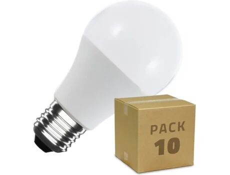 Ledkia Lâmpada LED (12 W - Casquilho: E27 - 10 Lâmpadas - Luz Branco Quente - 1129 lm)