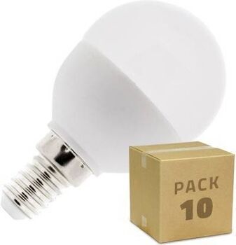 Ledkia Lâmpada LED (5 W - Casquilho: E14 - 10 Lâmpadas - Luz Branco Frio - 400 lm)