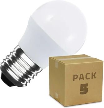 Ledkia Lâmpada LED 2800k (5 W - Casquilho: E27 - 5 Lâmpadas - Luz Branco Quente - 400 lm)